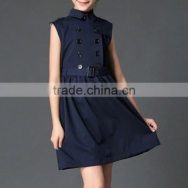 2017 Stylish Cotton Sleeveless School Uniform Design For Girls photo-6