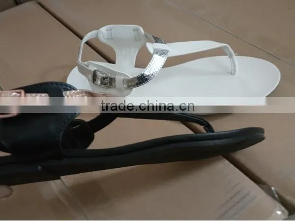 China Factory Stock Lady Flat Sandal Shoes Cheap Clearance Sale photo-3