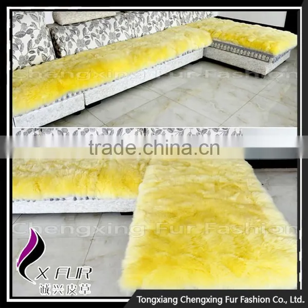 CX-D-111 Customize Design Genuine Sheepskin Lamb Fur Fur Blanket photo-3