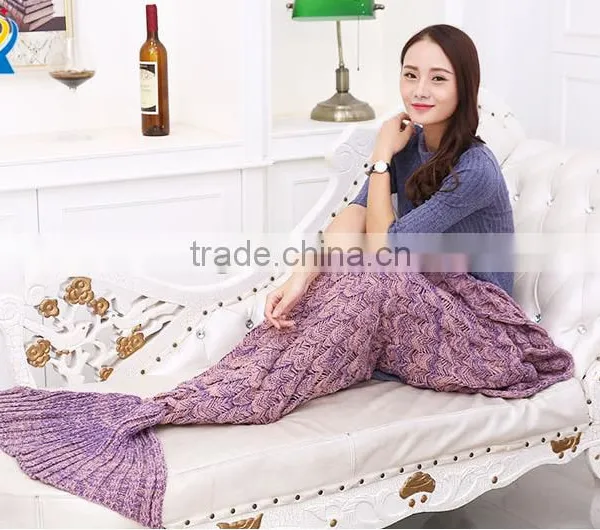 Mermaid Tail Blanket With Scales Nice Design Sleeping Bag Mermaid Tail Blanket for Children photo-5