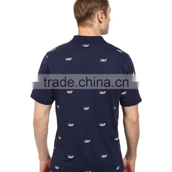 Fashion Shorts Embroidery Designs Mens Golf Patterned Polo Shirt Embroidery photo-3