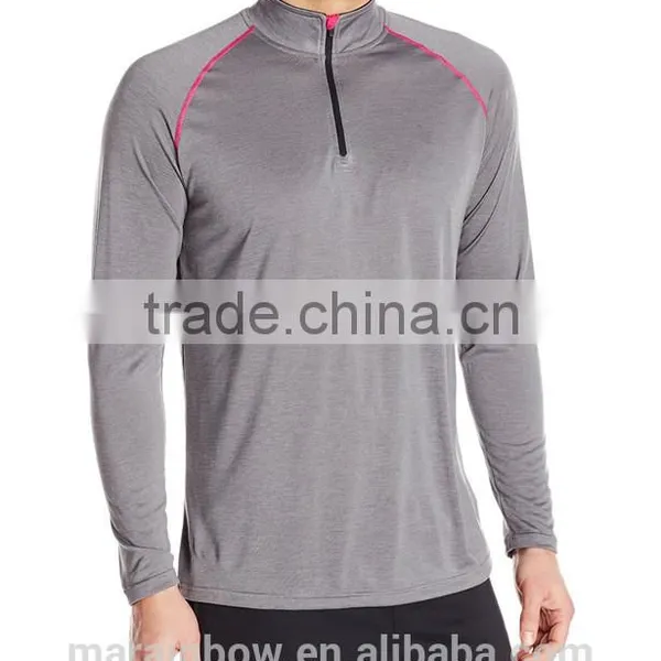 Dri-Fit Performance Raglan Long Sleeve T Shirt Jacket Top Quarter Zipper Pullover Jacket Black Plain Sports Top photo-3