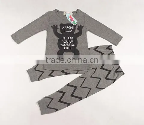 New 2 Piece Baby Clothes Set Girl Pants Blouse Infant Clothing Newborn Baby Clothing Sets Boy Cotton Little Monster photo-3