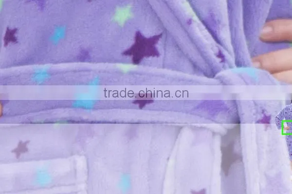 Dream Star Women Coral Fleece Heated Dressing Gown Fabric photo-5