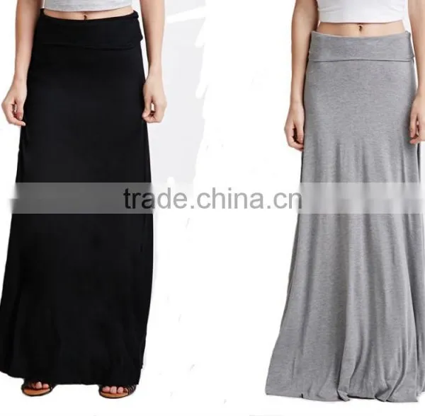 Latest Elegant Design Classic Fold-over Long Skirt/long Maxi Dress photo-5
