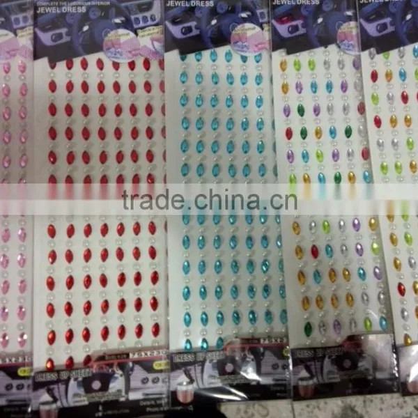 2014 fashion decorative crystal rhinestone sheet sticker creative wall sticker car sticker