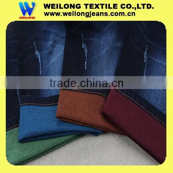 High Quality Best Price Cotton Polyester Stretch Slub Bull Denim Fabric for Girls' Jeans and Shorts photo-4
