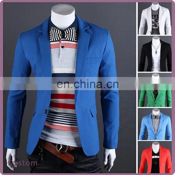 2017 Latest Fashion Western Formal Wear For Men Six Color Casual Slim Fit One Button Suit Blazer Coat Jackets