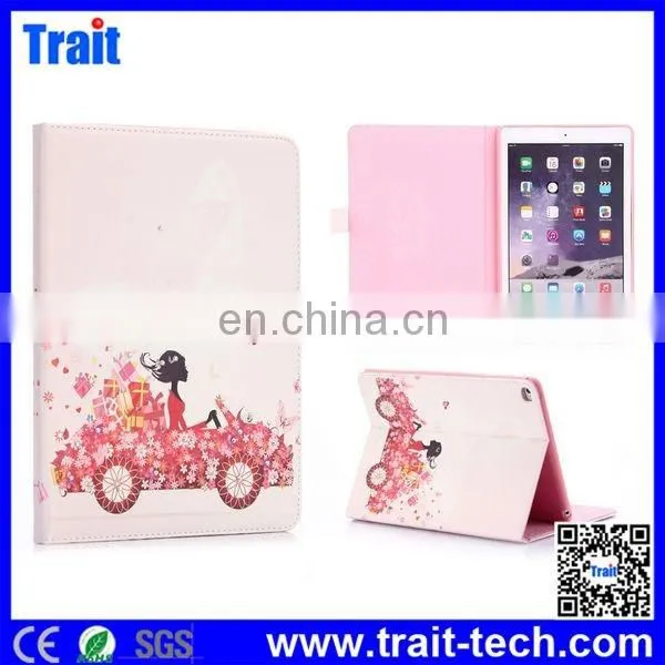 China New Design Popular Wallet Style Diamond Studded Magnetic Buckle Stand for Ipad Air 2 Leather Case Wholesale photo-2
