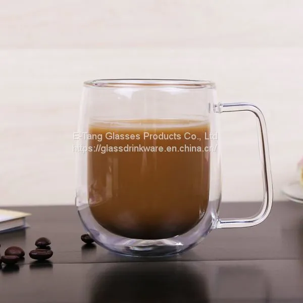 Heat Resistant High Borosilicate Egg Shape Double Wall Glass Coffee Cup With Lid for Tea and Coffee Drinking photo-3