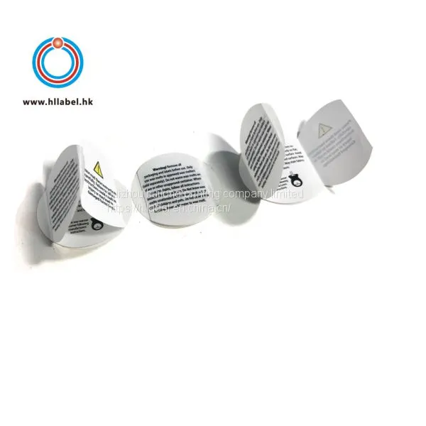 PP PET PVC Adhesive customized label sticker multi layer booklet label sticker peel and read