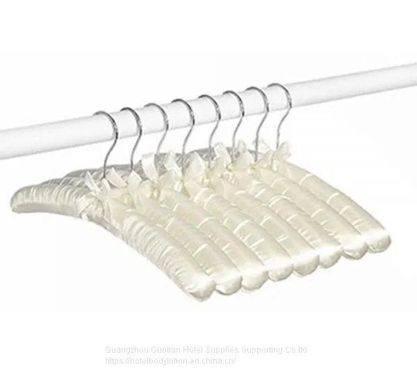 Ivory White Satin Padded Hangers photo-2