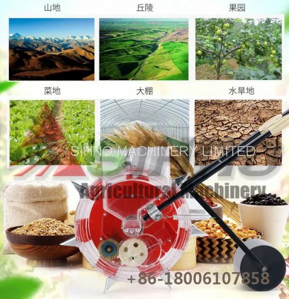Hand Push Manual Corn/Wheat/Peanut/Vegetable Seeder/Drills Sihnomachinery@163.com photo-4