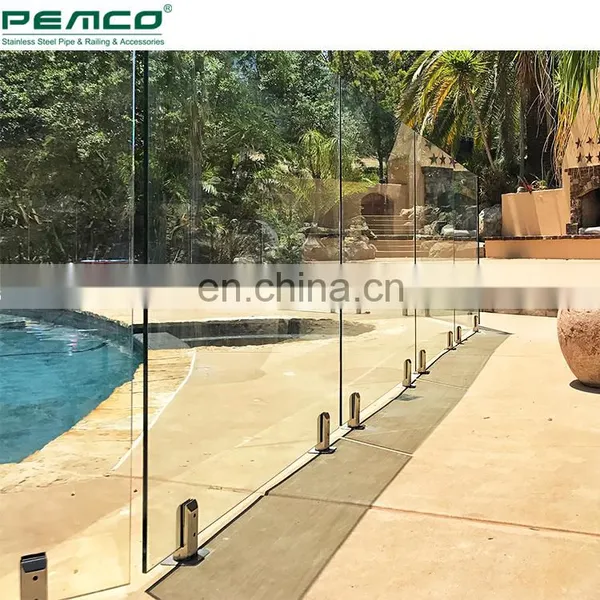 New Design Ss Glass Fencing Railing Exterior Tempered Swimming Pool Black Glass Spigot Railing photo-6