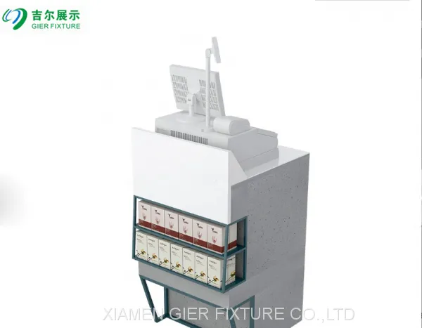 Custom High Quality Retail Convenience Store Cash Table Furniture Free Design Counter Checkouts photo-2