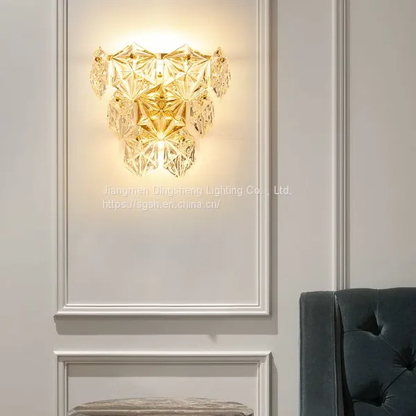 Crystal LED Wall Lamp Light Wall Lamp Nordic Postmodern Crystal Wall Lamp Bedroom Bedside Stair Lamp Wall Lamp Crystal photo-5