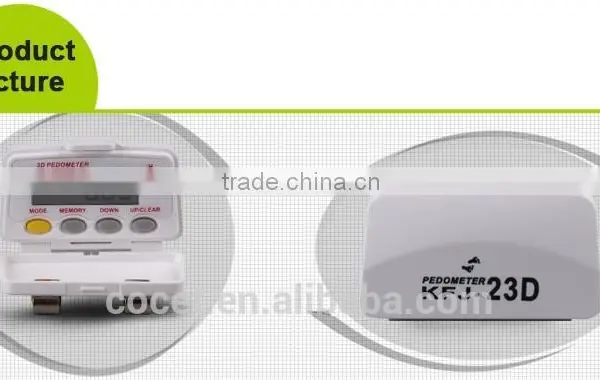 COCET High Quality of KFJ-23D 3D Sensor Pedometer With Clip ,digital Clock With 3 Dimension Step Counter photo-3