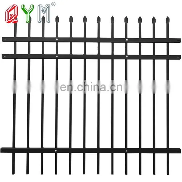 Steel Picket Fence Garden Border Square Tube Fence Ornamental Top Picket Fence photo-5