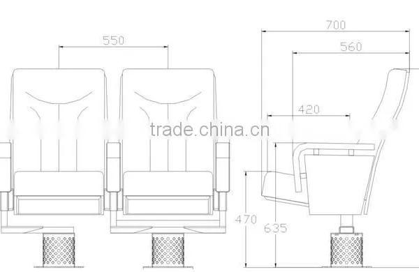 High Grade Auditorium Theater Chair HJ78A-L photo-6