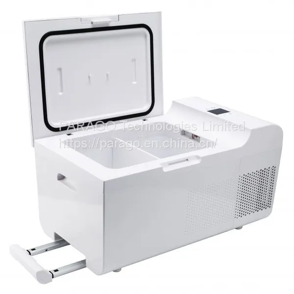 20L Small Car Fridge With Pull Rod For Home Car Dual Use Camping Drinking and Food Storage photo-2