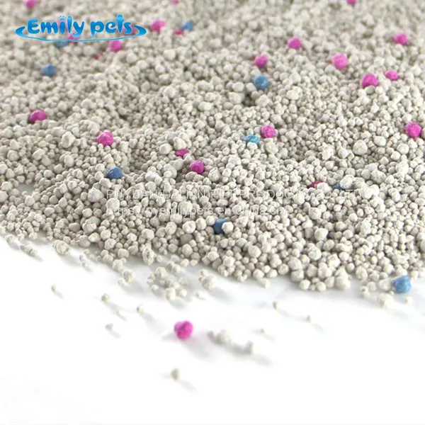Premium 1-3.5 mm Ball Shape Colorful Bentonite Cat Litter Strong Clumping Odor Control Cat Sand photo-3