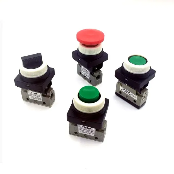 2 Position 3 Way hand Manual Valve Rotary Selector Knob Pneumatic Air Mechanical Valve photo-2