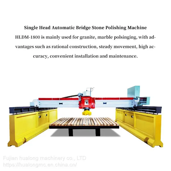 HUALONG Machinery HLDM-1800 Cheap Granite Marble Slab Polisher Bridge One Single Head Automatic Stone Polishing Machine for Sale photo-3