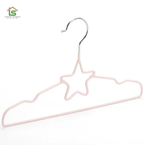 Factory Space Saving Metal PVC Dipped Wire Hangers Metal Hangers With Customized Color for Kids/ Women photo-2