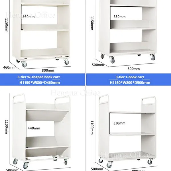 Industrial Transport Book Wagon | Double Sided Shelves & High Load Bearing | Bookstores - Commercial Furniture photo-4