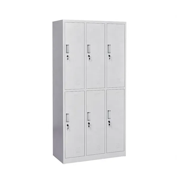 Office Furniture KD Storage Cupboard Dormitory 6 Door Steel Locker Cabinet