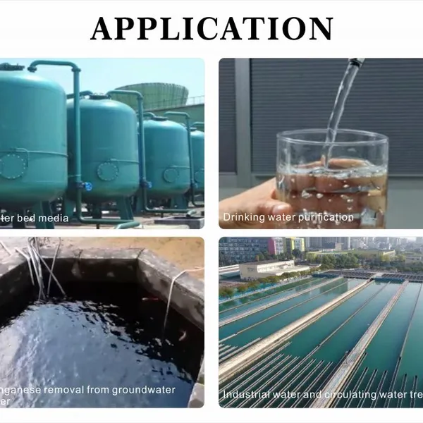 Manganese Sand Filter Material, Natural Environmental Protection Water Treatment Filler, no Reagent for Iron and Manganese Removal ，MnO₂ 30‑75% photo-4
