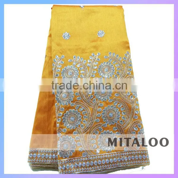 Mitaloo MGP0042 Fashionable Raw Silk George Lace Fabric photo-4