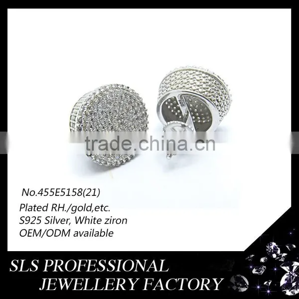 Popular Designs Men's Earring ,screw Back Earring,sterling Silver Jewellery Finding Earring for Men photo-2