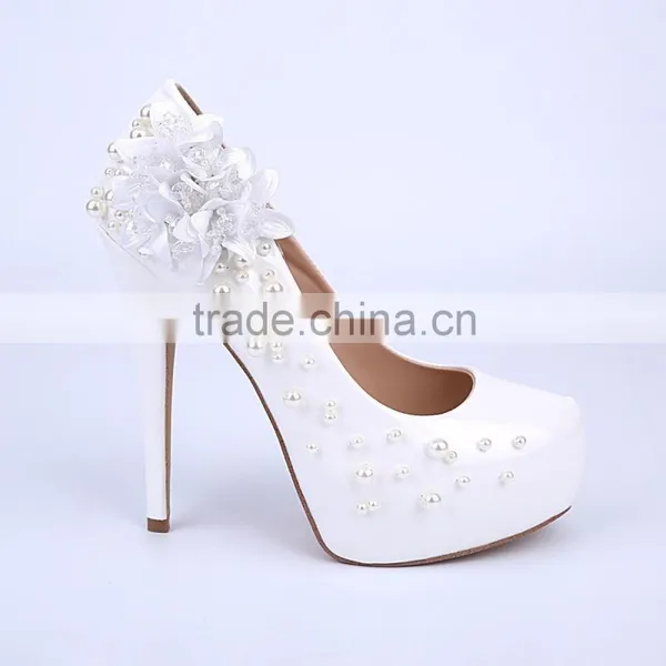 Patent Leather Flower Wedding Dress Shoes Sky-high Stiletto Girl High Heels Platfrom Shoes Women Party Pumps