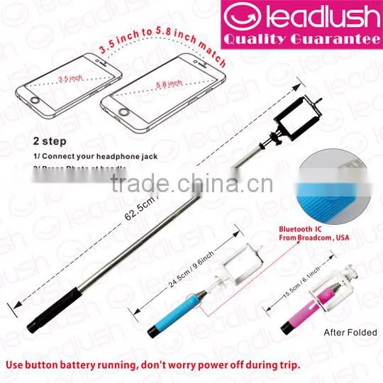 Selfie Stick With Bluetooth, Mini Size