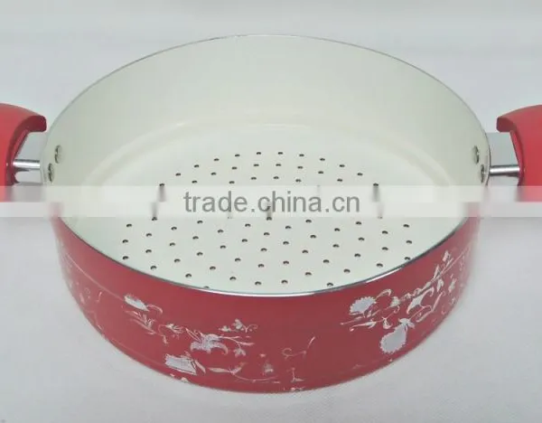 Customized Flower Decal Multi-purpose Food Steamer With Induction Bottom photo-4