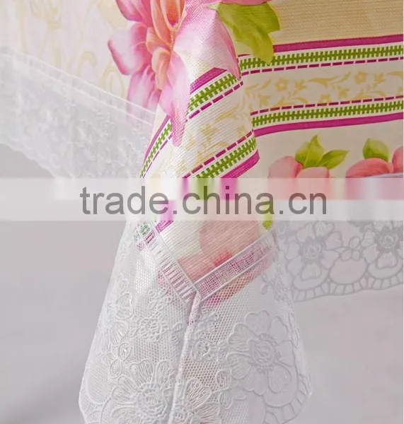 Elegant Pvc Lace Vinyl Table Cloth,roll Vinyl Tablecloth photo-6