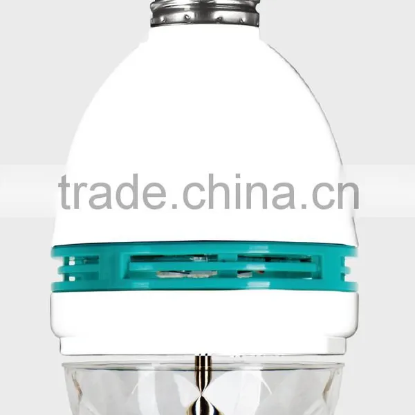 E27 Base RGB Auto Rotating Color Changing Led Laser Decoration Light photo-3