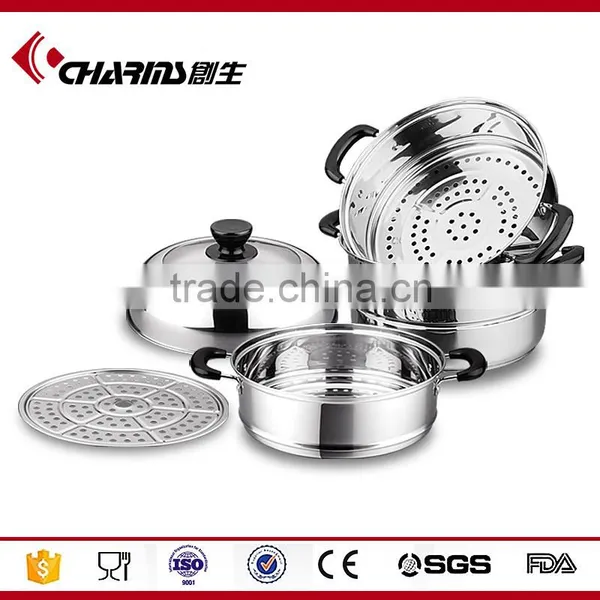 Multi-purpose Three Layers Large Stainless Steel Food Steamer photo-4