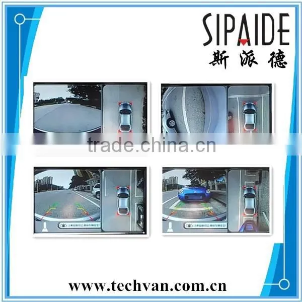 HD 360 view car camera system With Panoramic Visualization