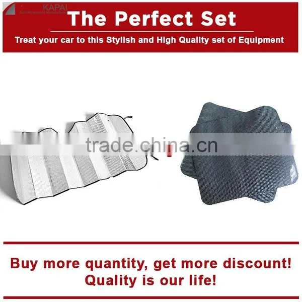 The Perfect Set Front Windshield Sunshade+Car Static Cling Sunshade