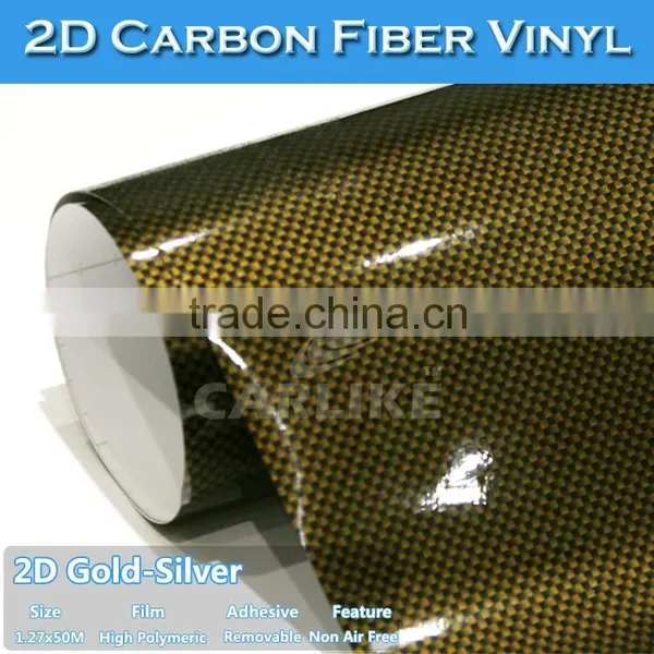 1.27x50M Colorful Car Design 2D Carbon Fiber Vinyl Sticker photo-2
