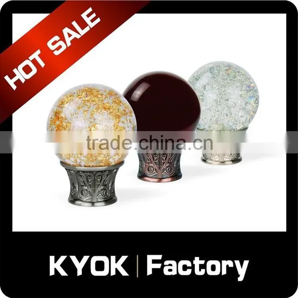 KYOK New Designs Double Curtain Rod Wholesale ,curtain Rods Finails ,crystal Glass Finials for Curtain Rods photo-5
