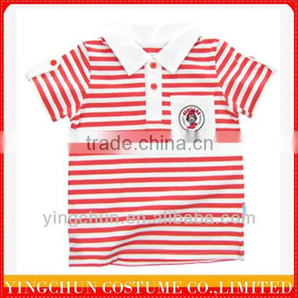 Wholesale Kids Striped Polo Tshirt for 6-12 Years Old