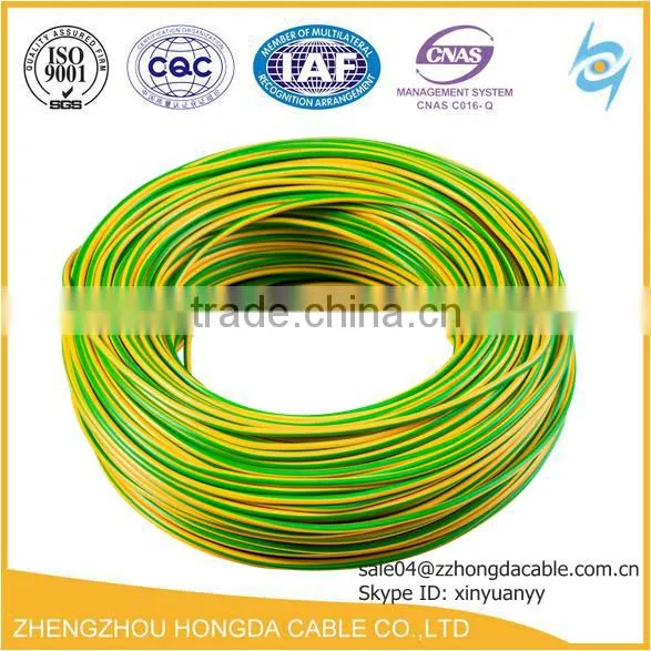 Low Voltage Red Yellow Blue Green White Indoor Usage Copper Conductor Pvc Insulated BV BVVB BVR Electrical Power Cable
