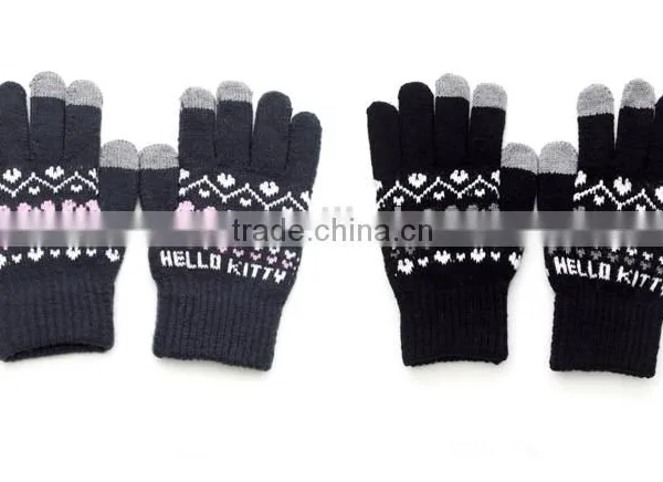 Best Gift for Christmas For Lovers Lovely Cartoon Patterns Touch Screen Gloves photo-4