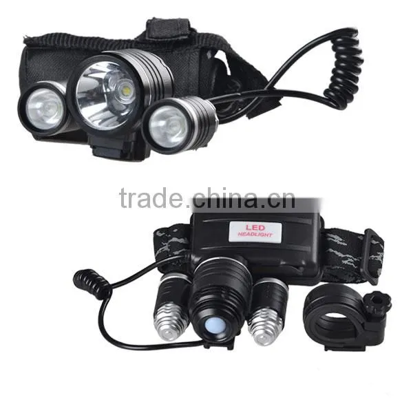 Super Bright Aluminum Head Lamp XML t6 3 Led Headlamp photo-2
