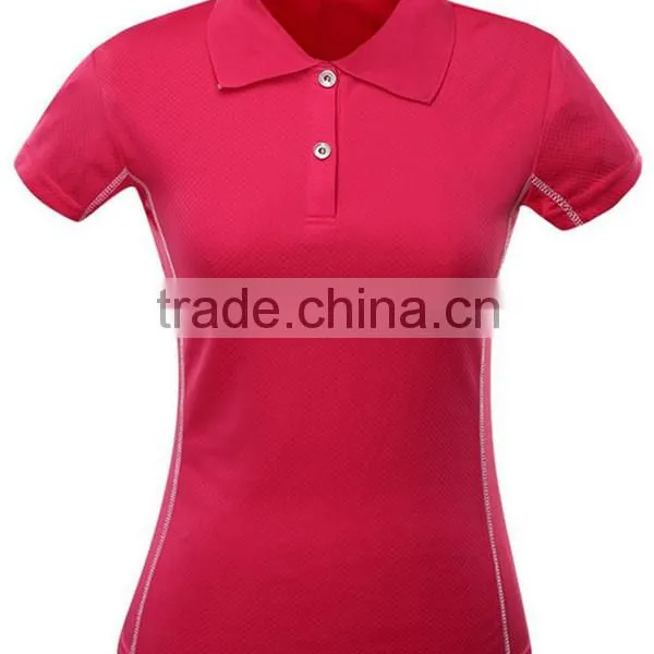 2015 Ladies Pure Cotton Polo Shirts With Quick Dry and Moisture Transfer Function. photo-4