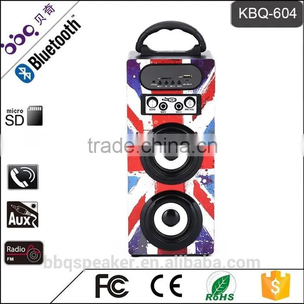 BBQ KBQ-604 10W 1200mAh Battery Dual 3 Inch Subwoofer Mini Portable Karaoke Player Bluetooth Karaoke Speaker System photo-5