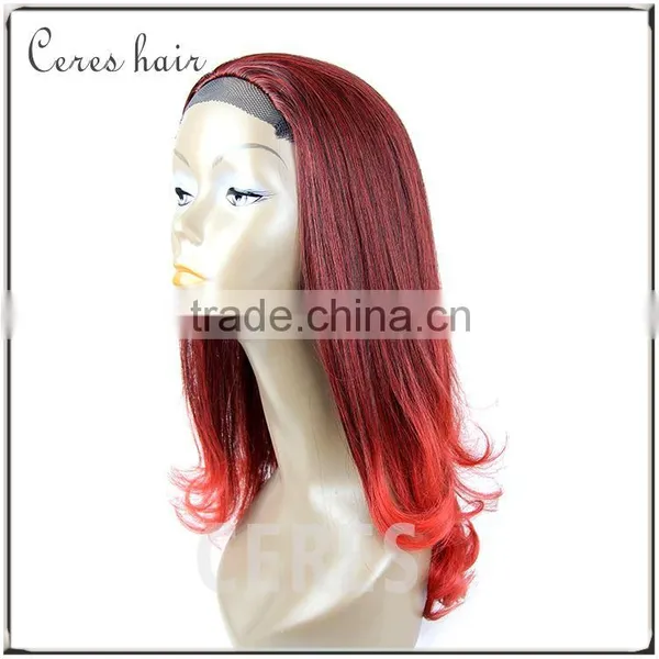 Japan Fiber Wig Hot Red Wig With Long Length Natural Wig Curly photo-3